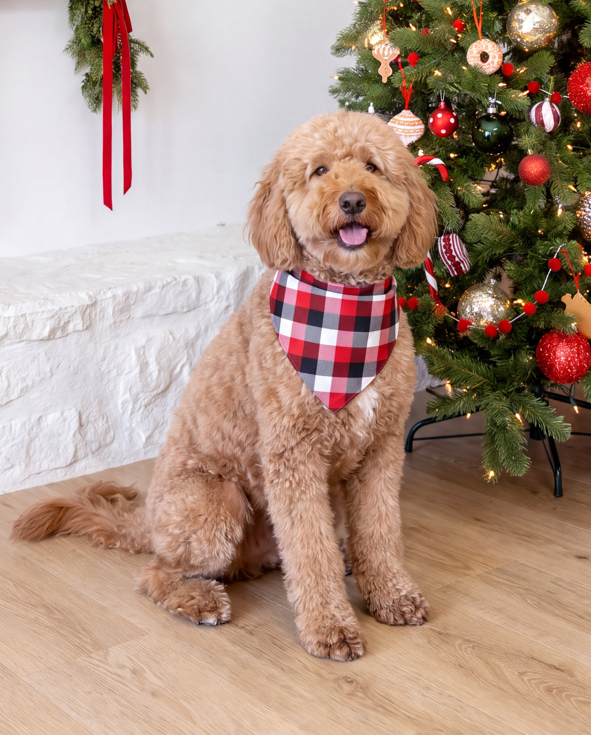 PatPat Matching Family Christmas Pajamas Gingerbread & Plaid Print Red