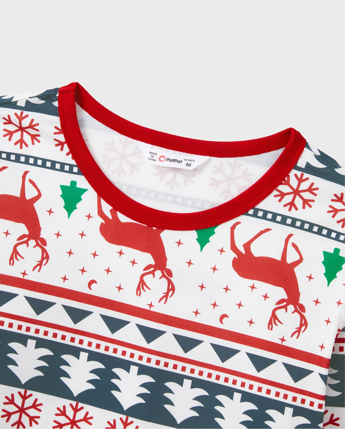 PatPat Family Matching Christmas Pajamas Fair Isle Red & White