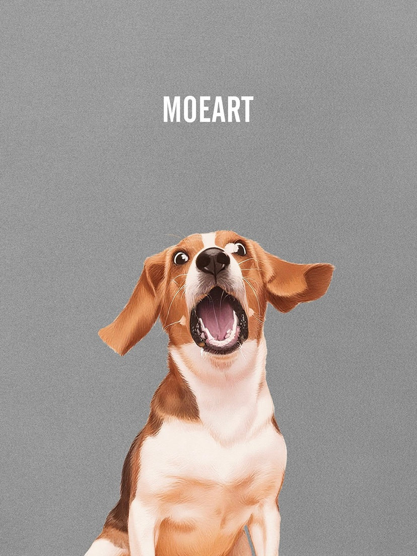 Premium Textured Custom Pet Portrait with Name(One Pet)
