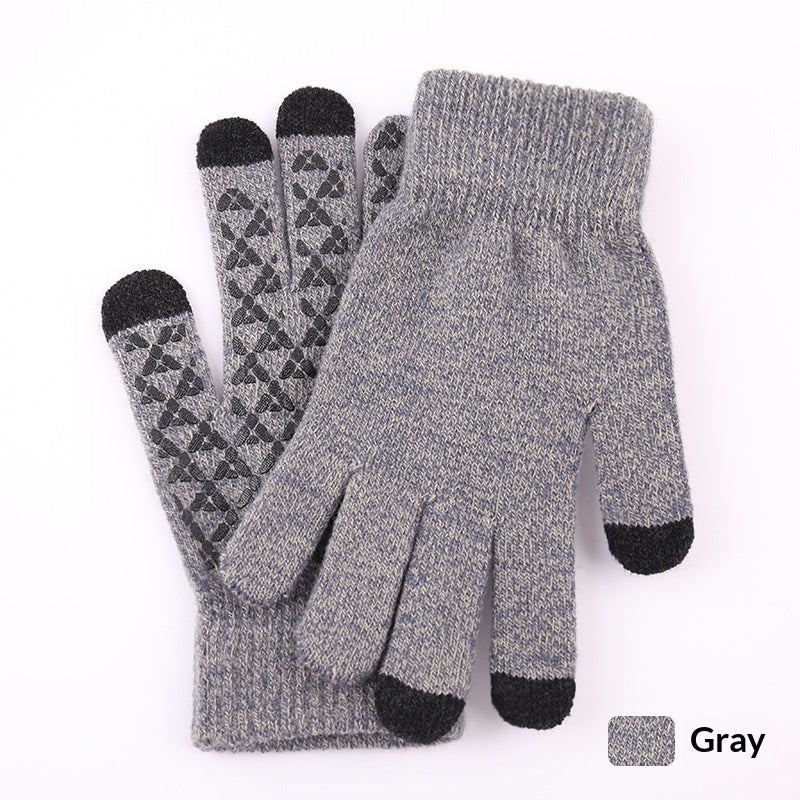 Knitted Winter Warm Touchscreen Gloves Made Of Wool VEV40878