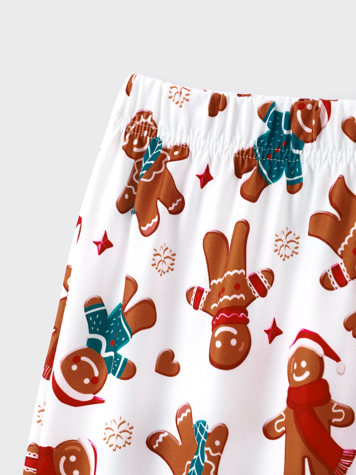 PatPat Matching Family Christmas Pajamas Gingerbread Print White