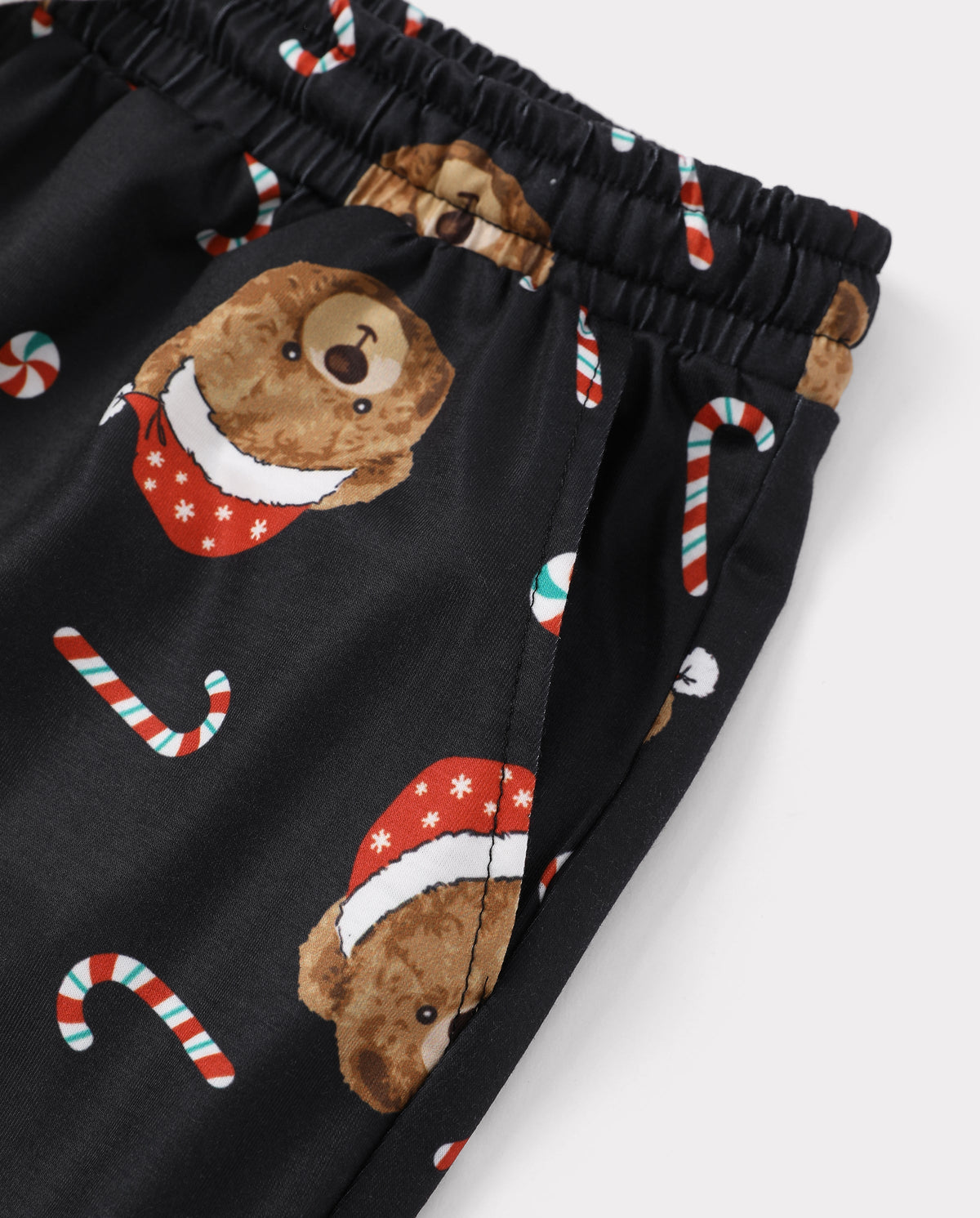 PatPat Matching Family Christmas Pajamas Bear Print Black