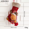 3D Reindeer Christmas Stocking, Holiday Fireplace Decor Sock