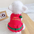 Christmas Knitted Dog Cat Layered Dress