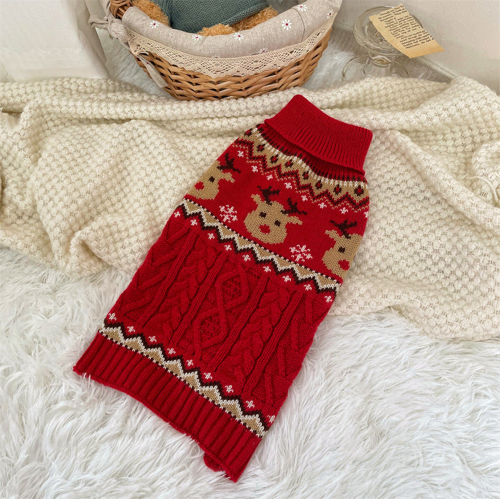 Christmas Elk Gingerbread Man Dog Cat Sweater