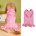 Heart Pattern Dog Cat Hooded Sweater Dress