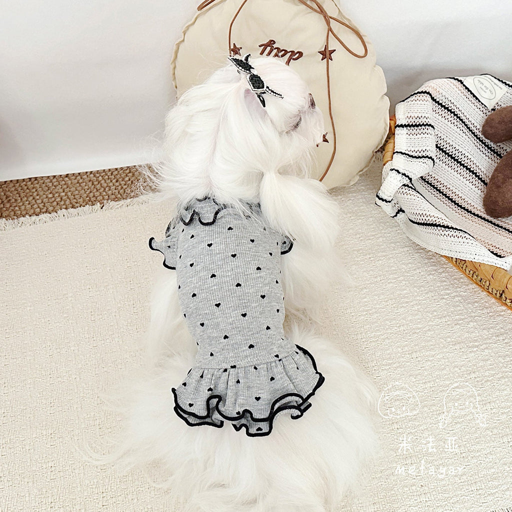 Sweet Heart Ruffled Dog Cat Dress/Jumpsuits