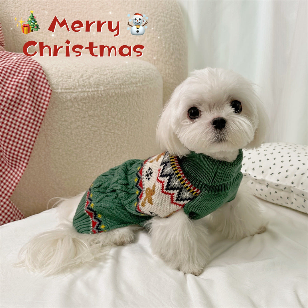 Christmas Elk Gingerbread Man Dog Cat Sweater