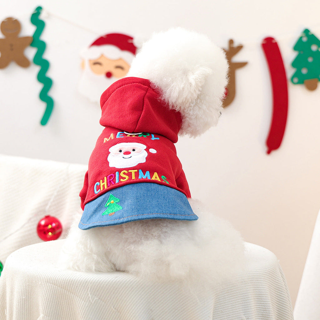 Christmas Tree Denim Dog Cat Dress/Jacket