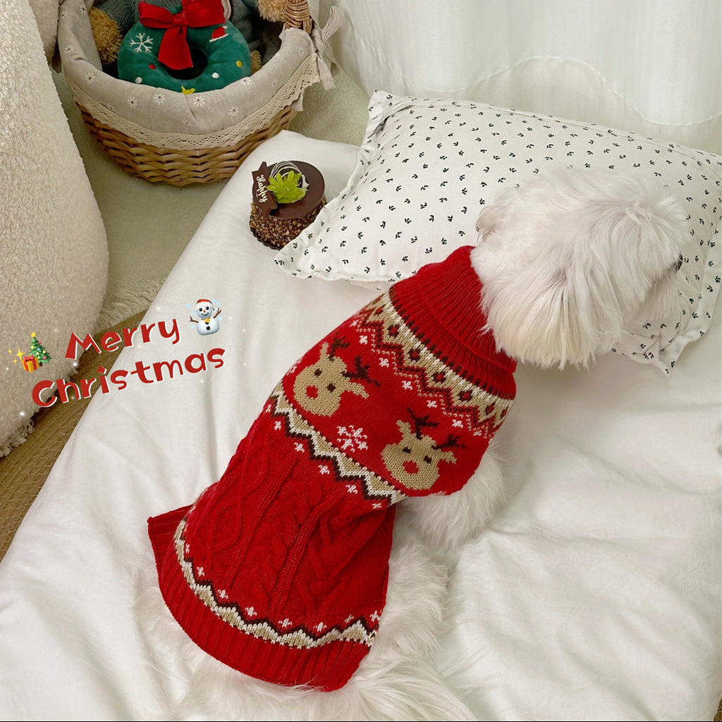 Christmas Elk Gingerbread Man Dog Cat Sweater