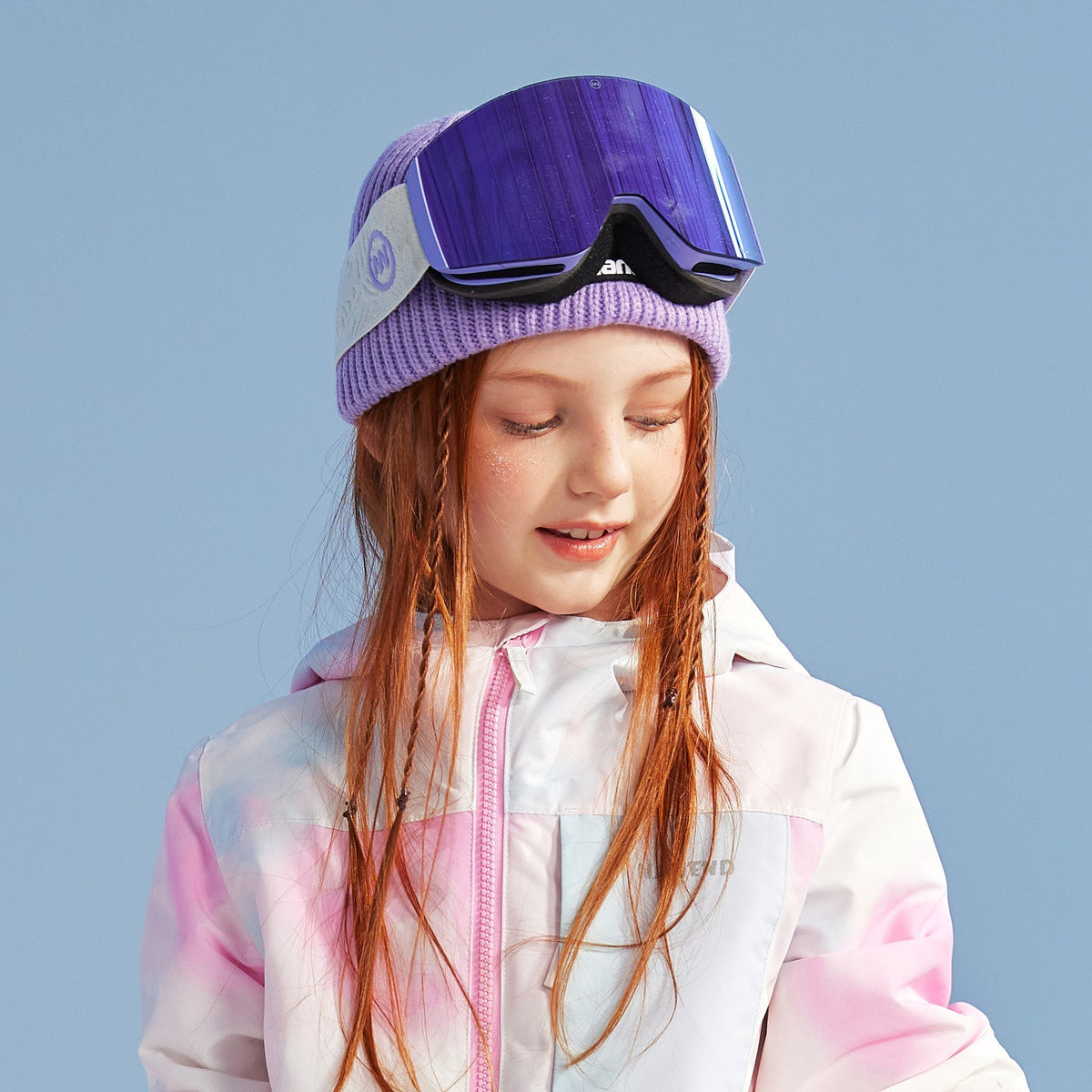 Magnetic Anti-Fog & HD Wide-View Youth Ski Goggles NG14KM
